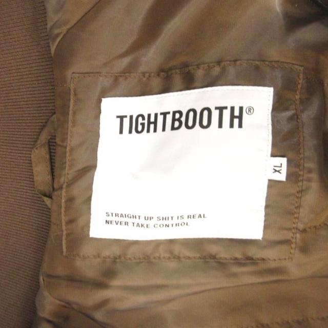 【中古】タイトブース TIGHTBOOTH TBPR 美品 25AW T QUILT FUR MA-1 ファージャケット ブルゾン 中綿 茶 ブラウン XL_6