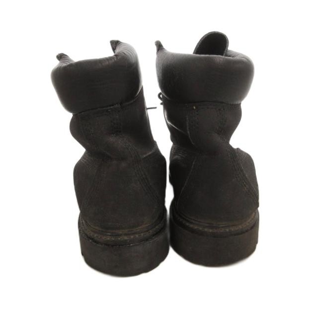【中古】ティンバーランド Timberland ショートブーツ レースアップ レザー ロゴ 9.5 黒 ブラック