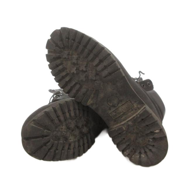 【中古】ティンバーランド Timberland ショートブーツ レースアップ レザー ロゴ 9.5 黒 ブラック