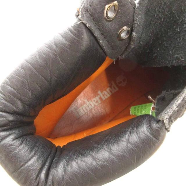 【中古】ティンバーランド Timberland ショートブーツ レースアップ レザー ロゴ 9.5 黒 ブラック