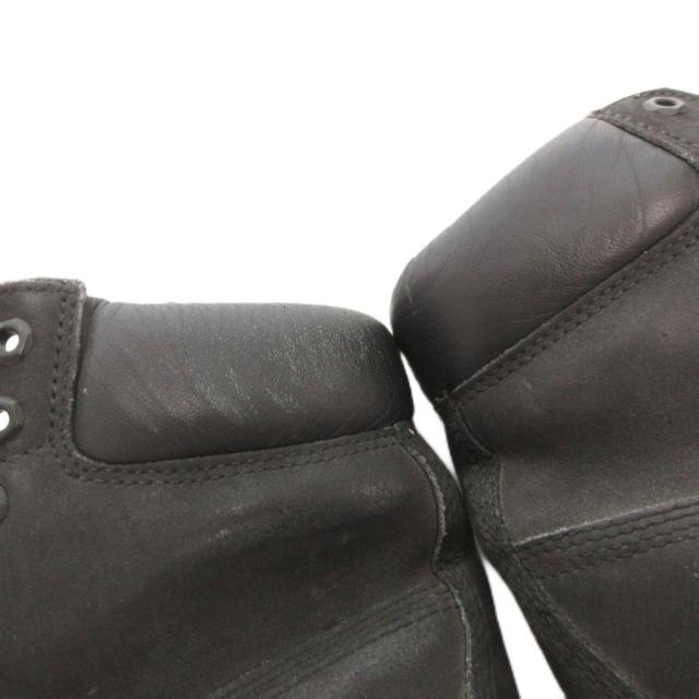 【中古】ティンバーランド Timberland ショートブーツ レースアップ レザー ロゴ 9.5 黒 ブラック