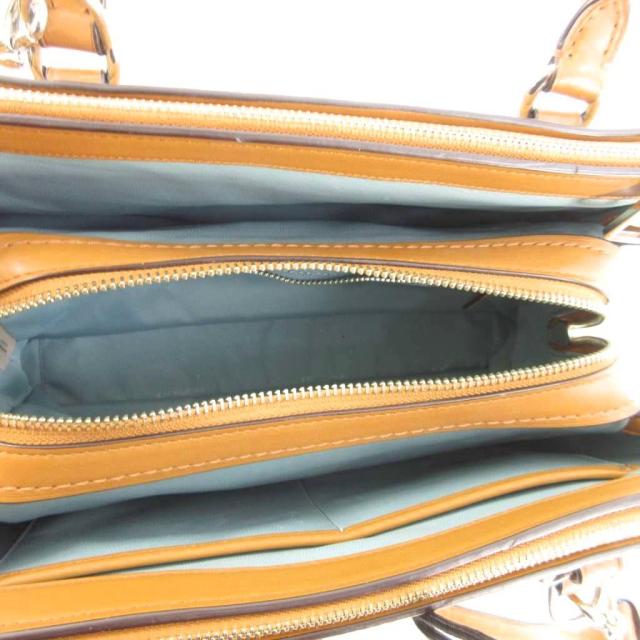 【中古】コーチ COACH キャリーオール ブルックリン ハンドバッグ ショルダー 2Way 金属プレート 56839 茶 ブラウン レディース
