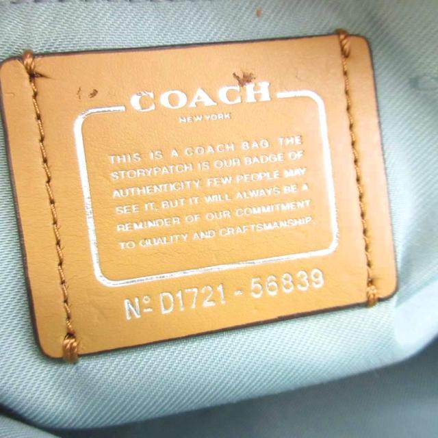 【中古】コーチ COACH キャリーオール ブルックリン ハンドバッグ ショルダー 2Way 金属プレート 56839 茶 ブラウン レディース
