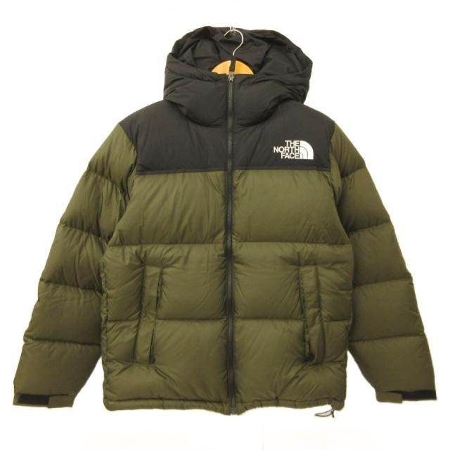 【中古】ザノースフェイス THE NORTH FACE ヌプシ ダウンジャケット ND92331 ナイロン M カーキ 黒 ブラック メンズ
