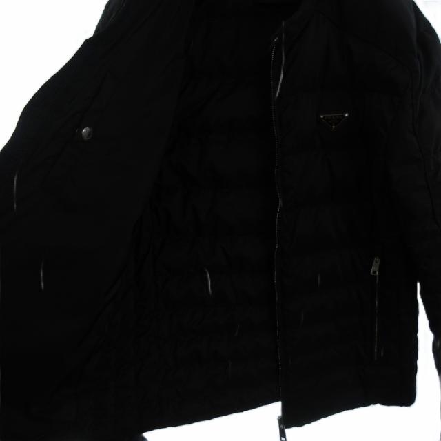 【中古】プラダ PRADA 24AW ダウンジャケット 三角プレート SGH068 R232 1060 ブラック 52 ☆AA★ メンズ