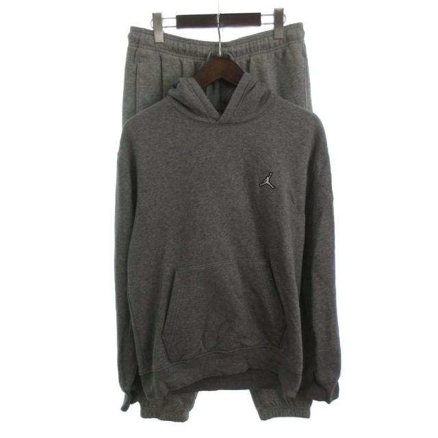 【中古】ナイキ NIKE ジョーダン 上下 セットアップ スウェット 裏起毛 グレー S L メンズ