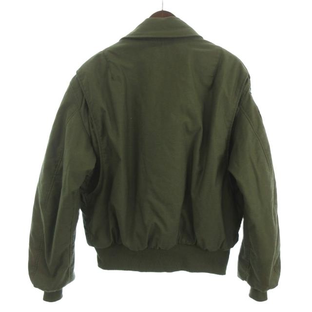 【中古】アルファ ALPHA AIR FORCE SECURITY フライトジャケット ブルゾン カーキ L メンズ_1