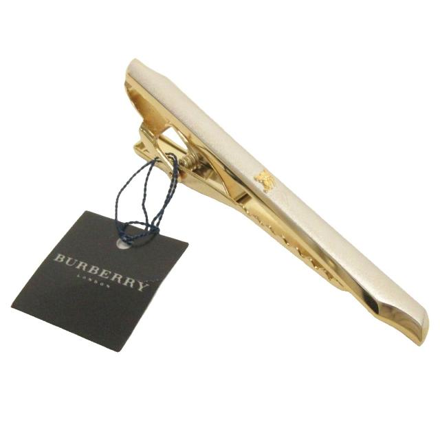 【中古】未使用品 バーバリー BURBERRY ネクタイピン タイバー sv925 シルバー ゴールドカラー ■GY99 メンズ