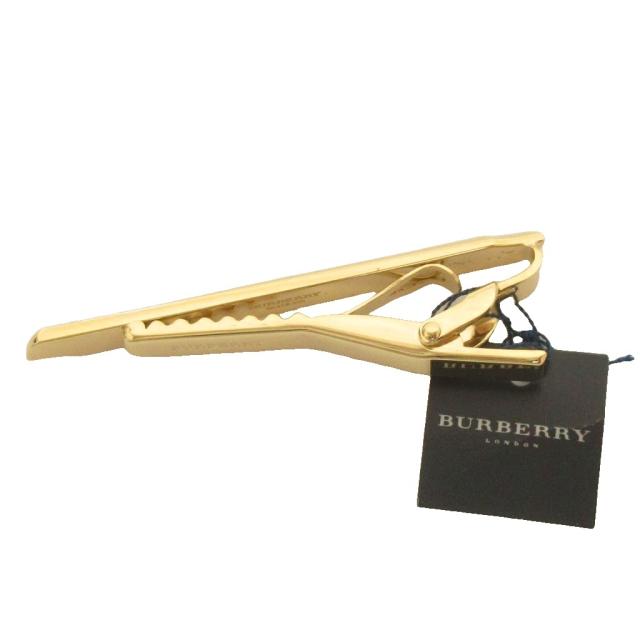 【中古】未使用品 バーバリー BURBERRY ネクタイピン タイバー sv925 シルバー ゴールドカラー ■GY99 メンズ_1