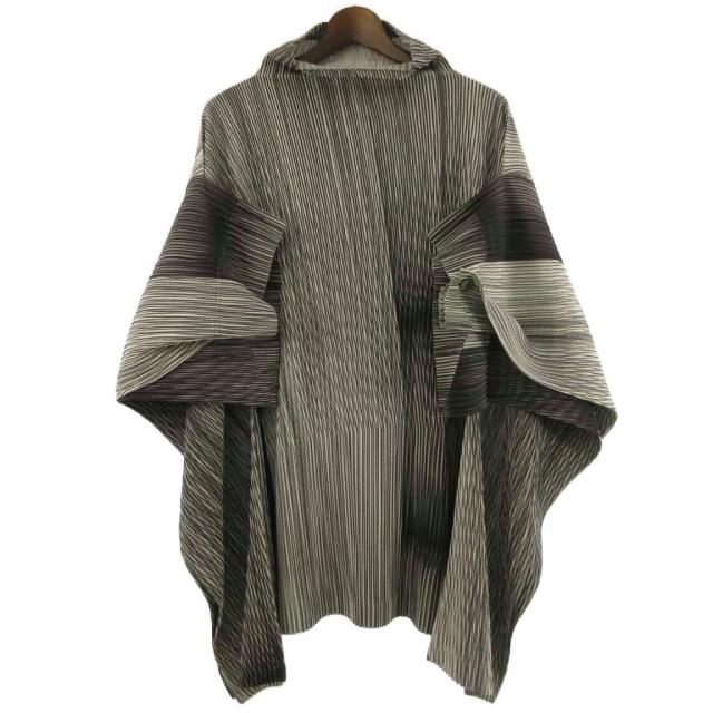 【中古】未使用品 オムプリッセイッセイミヤケ HOMME PLISSE 美品 24AW プリーツ シャツ カットソー 半袖 変形 2