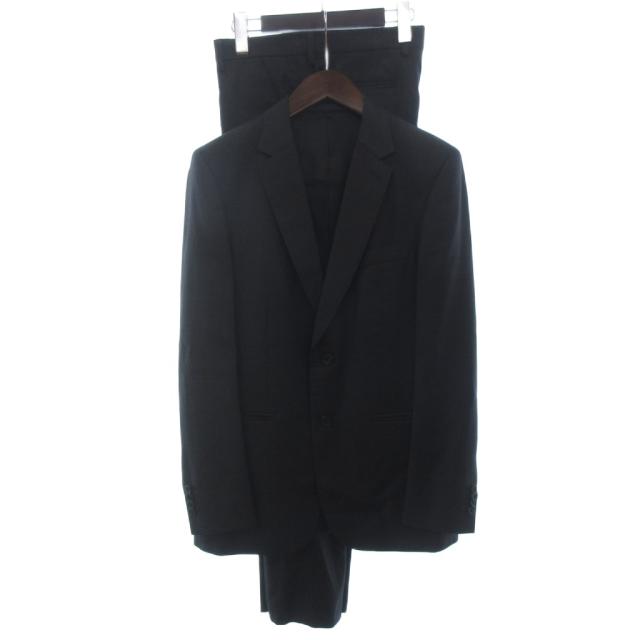【中古】ポールスミス DORMEUIL EXEL 3ピース シングルスーツ セットアップ ジャケット ダークグレー L メンズ