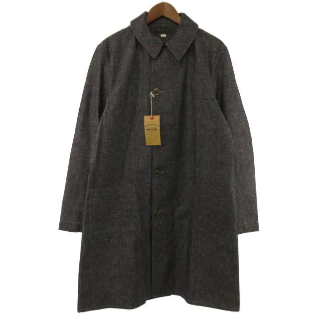 【中古】未使用品 ウエアハウス WAREHOUSE タグ付き ライトオンスデニム ショップコート 38 グレー メンズ