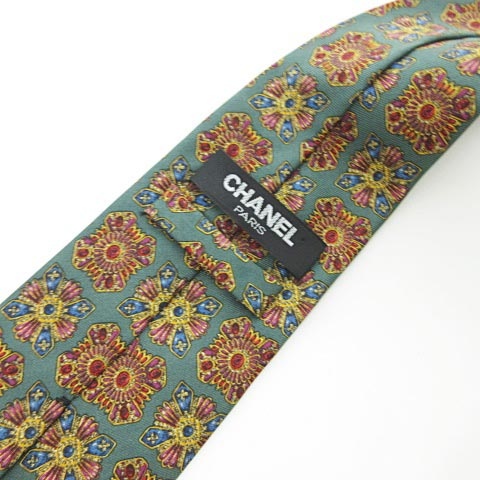 中古 シャネル Chanel ネクタイ ビジュー柄 ビジネス ヴィンテージ シルク グリーン 緑 0609 メンズの通販はau Pay マーケット ブランド古着のベクトル