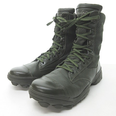 中古 ヨウジヤマモト アディダス Yohji Yamamoto Adidas ブーツ レースアップ レザー メッシュ トレッキング カーキ 25 5の通販はau Pay マーケット ブランド古着のベクトル