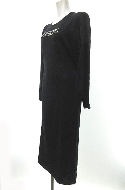 中古 インゲボルグ Ingeborg ワンピース ロング 長袖 ニット ロゴ リボン ウール 黒 白 0925 Nst レディースの通販はau Pay マーケット ブランド古着のベクトル