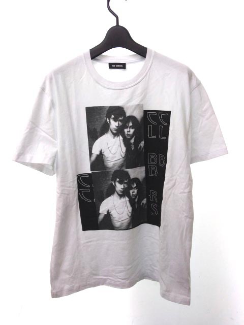 19ss raf simons ホワイトカップルTシャツ