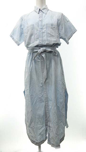 中古 ポロ ラルフローレン Polo Ralph Lauren シャツ ワンピース 半袖 ロング 麻混 リネン混 シャンブレー 水色 S 14 Nvwの通販はau Pay マーケット ブランド古着のベクトル