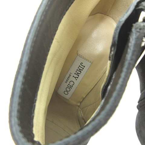 中古】ジミーチュウ JIMMY CHOO スエード ビジュー ショート ブーツ