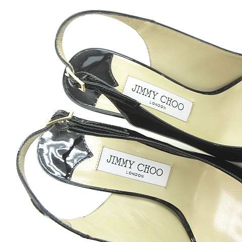 中古】ジミーチュウ JIMMY CHOO オープントゥ バックストラップ