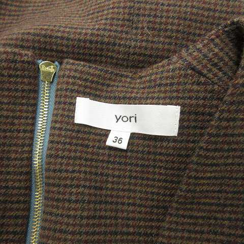 中古】ヨリ yori 19AW ノースリーブワンピース ガンクラブチェック