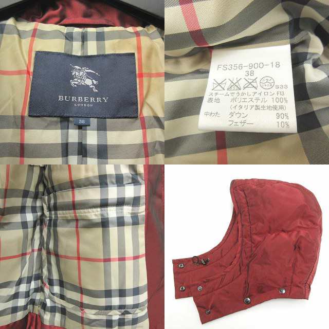 中古】バーバリー ロンドン BURBERRY ダウンジャケット フェザー 内側