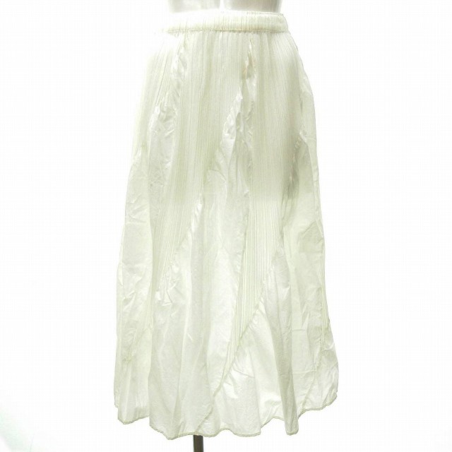 プリーツプリーズ PLEATS PLEASE 異素材 ランダムプリーツ フレア