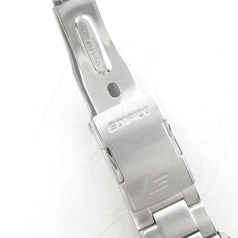 【中古】カシオ EDIFICE EQW-550D-1AJF 5178 腕時計 タフソーラー 電波 クロノグラフ 黒 ブラック 銀色 稼働品｜au  PAY マーケット