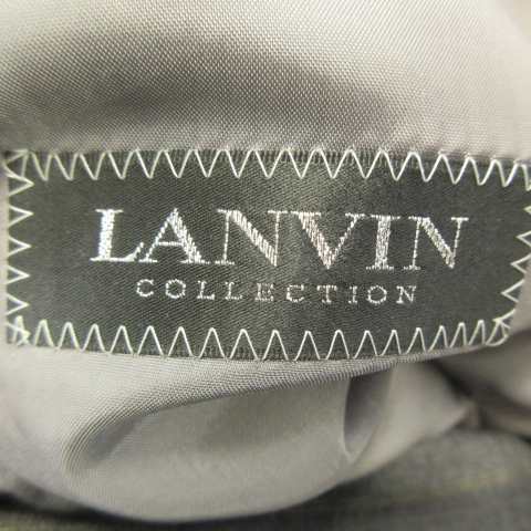 【中古】ランバン LANVIN COLLECTION ダブル スーツ セットアップ テーラードジャケット スラックス グレー 3 約L｜au PAY  マーケット