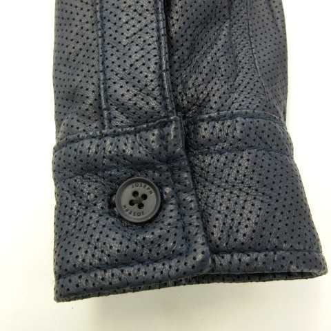 中古】ジョセフオム JOSEPH HOMME ラムレザー パンチングシャツ