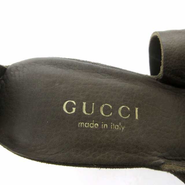 中古】グッチ GUCCI サンダル ウェッジソール ハイヒール 厚底