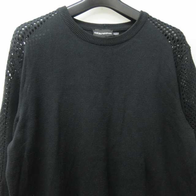 中古】エンポリオアルマーニ EMPORIO ARMANI メッシュ切替ニット