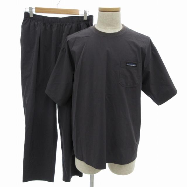 【中古】サウザンドマイル THOUSAND MILE ナイロンセットアップ アウトドアウェア カットソー パンツ 半袖 M グレーの通販は 5,510円