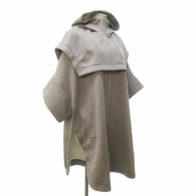 【中古】アドーア ADORE 21AW ミディボンディング ポンチョ コート ジャケット ワンピース 531-1250906 グレー 38 約Mの通販は