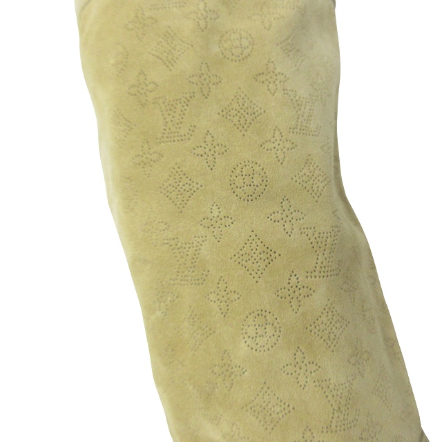 【中古】ルイヴィトン LOUIS VUITTON ムートン ロングブーツ モノグラムロゴ パンチングレザー 37 約23.5cm IBO59の通販は