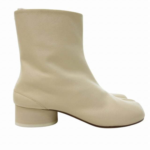 【中古】未使用品 メゾンマルジェラ 22 23SS TABI BOOTS タビブーツ 3cmヒール クリーム 36 約23cm S58WU0273の通販は