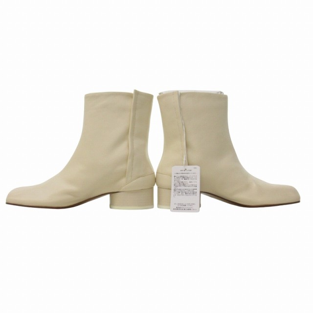 【中古】未使用品 メゾンマルジェラ 22 23SS TABI BOOTS タビブーツ 3cmヒール クリーム 36 約23cm S58WU0273の通販は