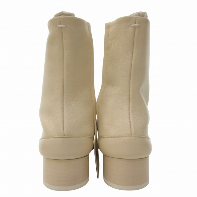 【中古】未使用品 メゾンマルジェラ 22 23SS TABI BOOTS タビブーツ 3cmヒール クリーム 36 約23cm S58WU0273の通販は