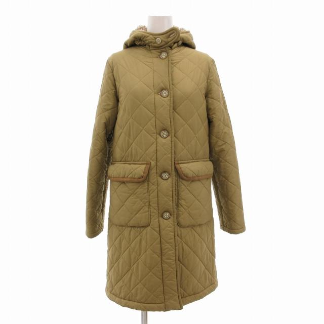 【中古】マッキントッシュ MACKINTOSH SCOTLAND キルティングコート 中綿 裏地フェイクファー フード 英国製 34 XS の通販は 7,800円