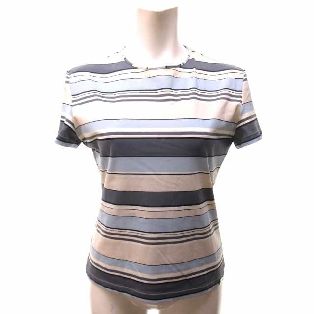【中古】シャネル CHANEL 00C ヴィンテージ ボーダー柄 チビT チビシャツ ナイロン マルチカラー 40 約M IBO65の通販は 32,500円