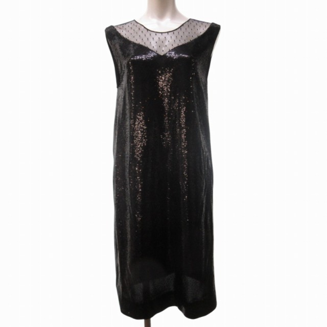 【中古】未使用品 エンポリオアルマーニ EMPORIO ARMANI タグ付 スパンコール ワンピース スカート 40 約M IBO65の通販は