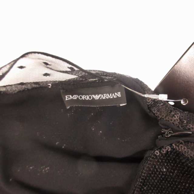 【中古】未使用品 エンポリオアルマーニ EMPORIO ARMANI タグ付 スパンコール ワンピース スカート 40 約M IBO65の通販は