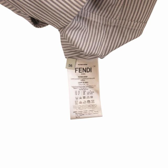 中古】フェンディ FENDI CAMICIA SHIRT ストライプシャツ ブラウス