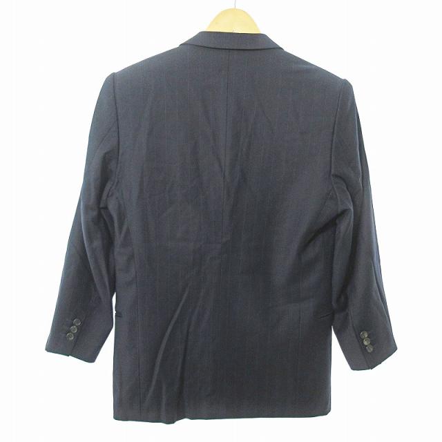 【中古】ルチアーノバルベラ LUCIANO BARBERA 美品 セットアップ ダブル スーツ ストライプ ウール 46 紺 ネイビー その他フォーマルスーツ（礼服）