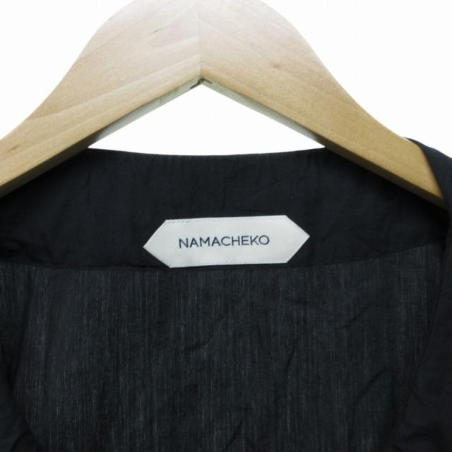 中古】ナマチェコ NAMACHEKO ダブルリングブルゾン 黒 ブラック 約M
