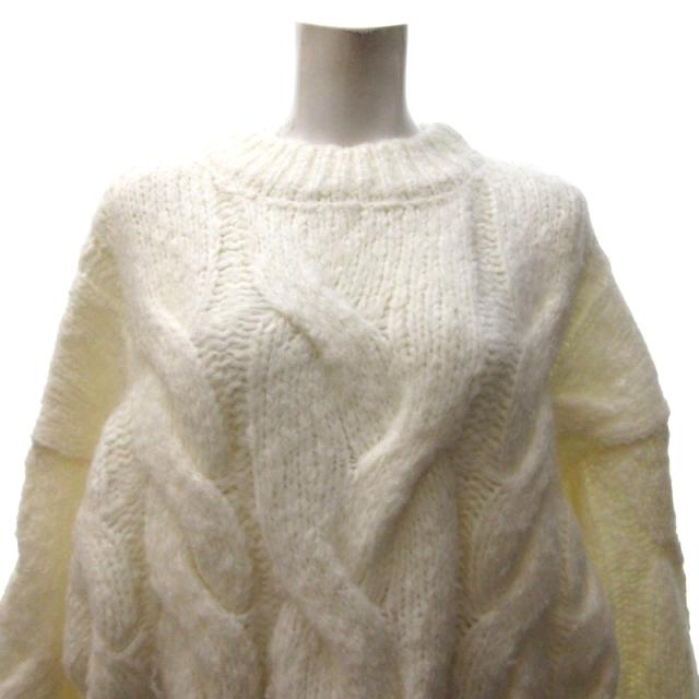 中古】美品 emmi スラブアランニットプルオーバー セーター 長袖 縄
