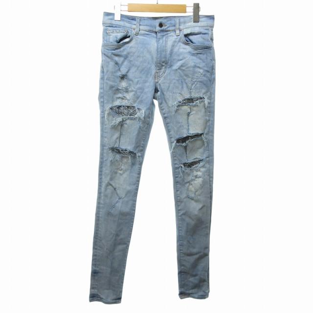 新品未使用 AMIRI ブルーダメージデニム アミリ 19g28《未使用