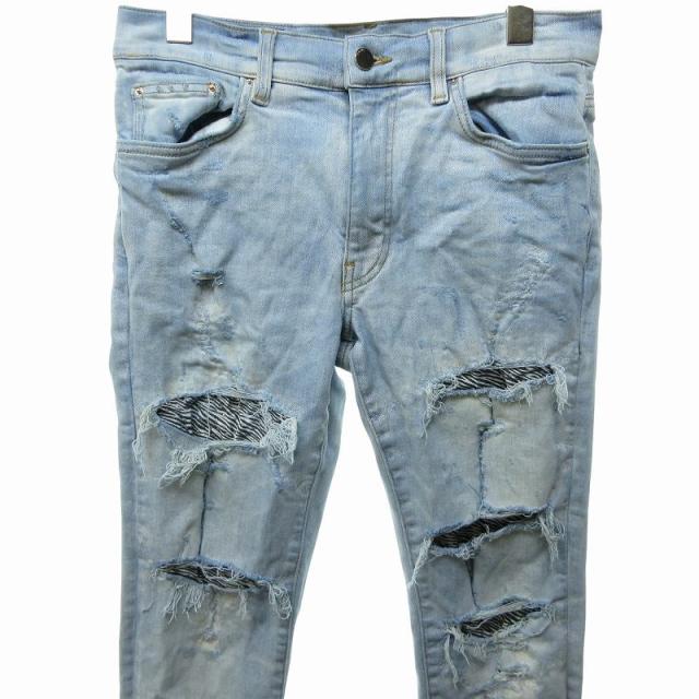 中古】アミリ AMIRI ゼブラ柄 ダメージ スキニーデニム 中古】アミリ AMIRI ゼブラ柄 ダメージ スキニーデニム