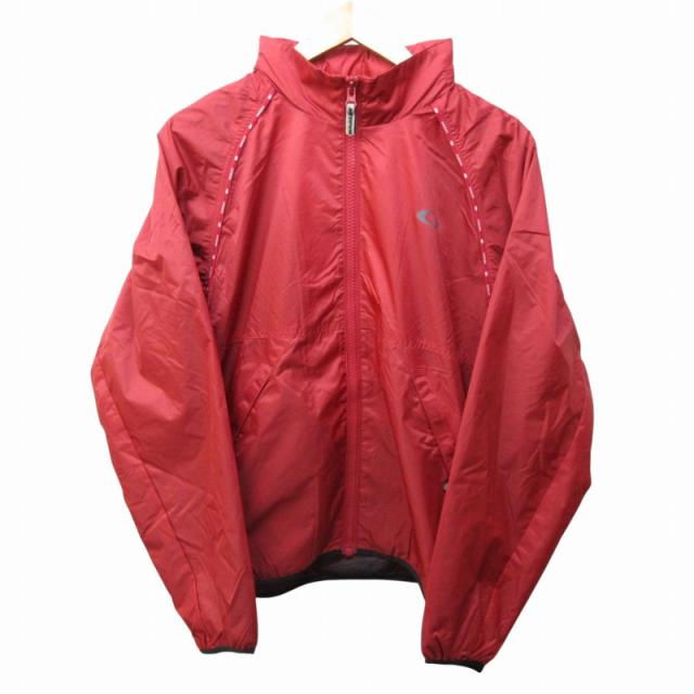 【中古】未使用品 オークリー OAKLEY タグ付 00s ピットジャケット ブルゾン ナイロンジャケット 赤タグ 赤 S IBO71