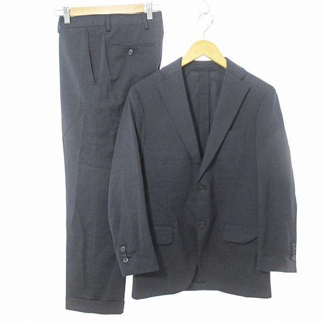 【中古】ラルディーニ LARDINI セットアップ スーツ 3B 段返り サイドベンツ 重ねボタン ウール 46 JA319AQ-11