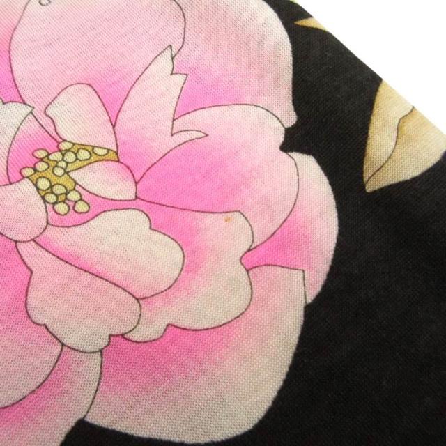 LEONARD レオナール　花柄　カーディガン　ノーカラー　ジャケット　長袖　L LEONARD レオナール 花柄 カーディガン ノーカラー ジャケット